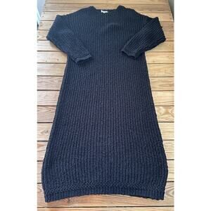 French Creek Midi Sweater Dress Size Large Women’s Black Cotton